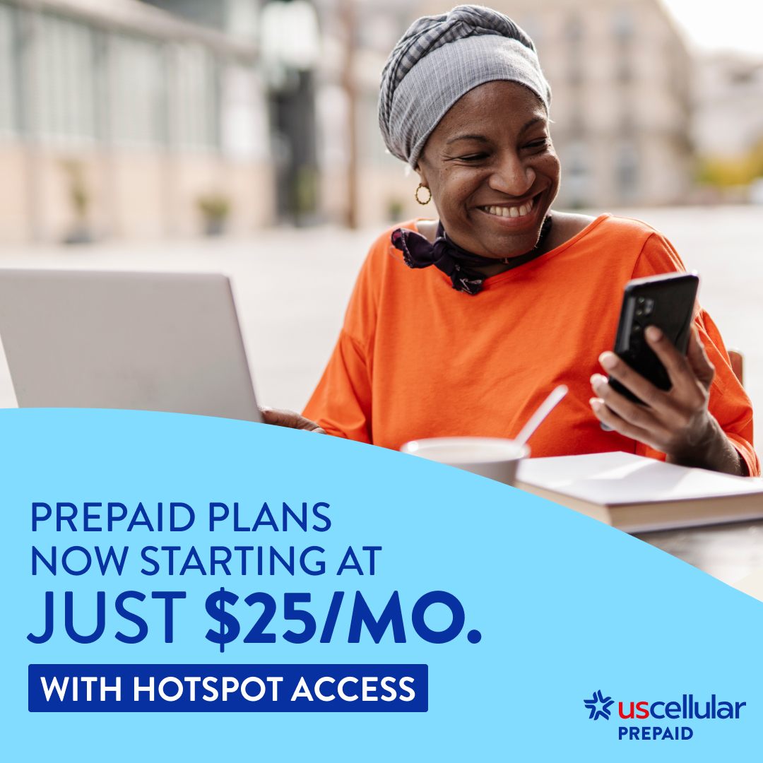 UScellular Prepaid plans start at $25 per month with Hot Spot access