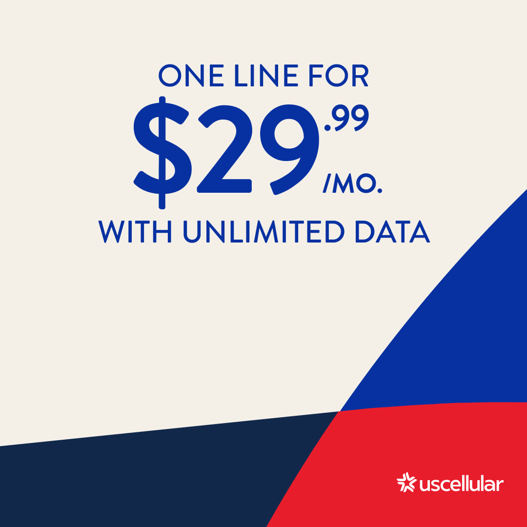 UScellular 1 line for $29.99 per month with Unlimited Data