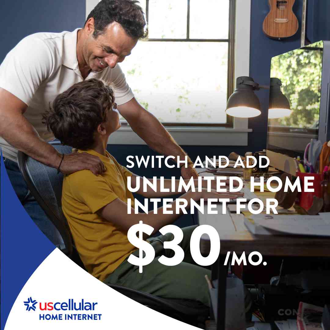 Switch and add home internet for $30 month. UScellular Home Internet