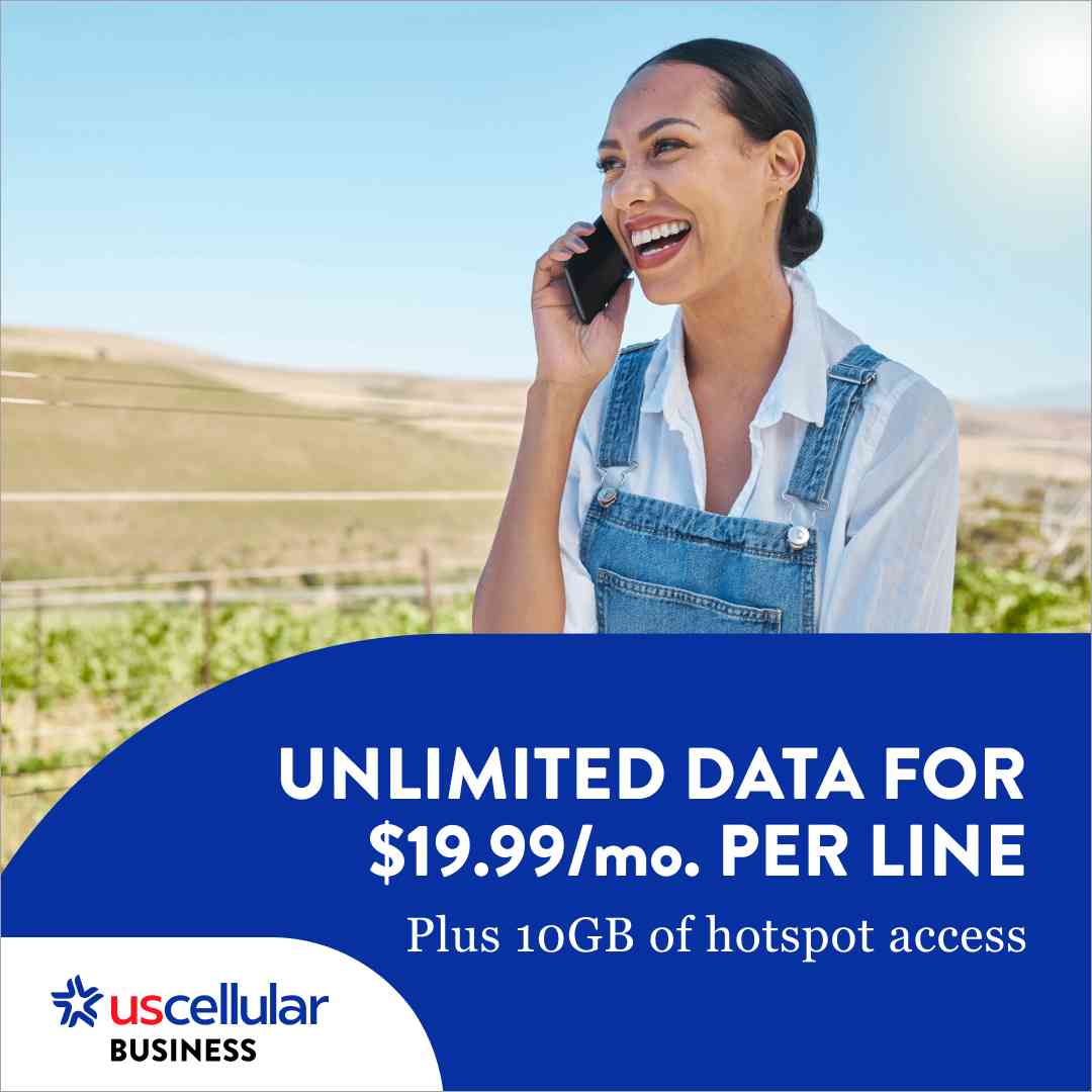 Unlimited data for $19.99 per month per line. Plus 10GB of hotspot access. UScellular Business.