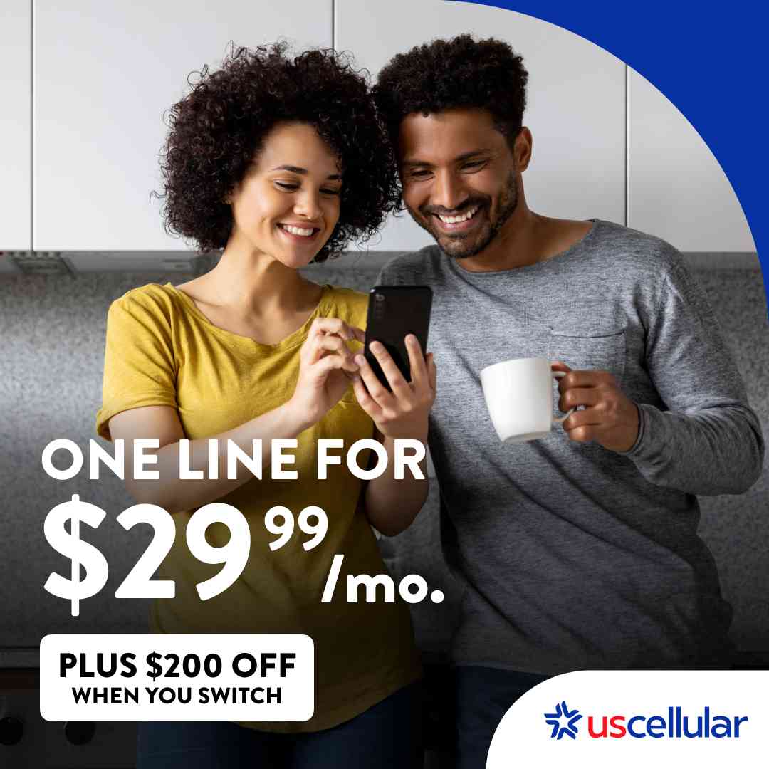 One line for $29.99 per month plus $200 off when you switch. UScellular