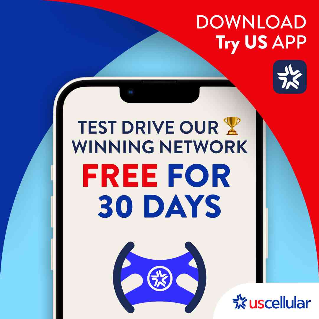 Download Try US app - test drive our winning network free for 30 days