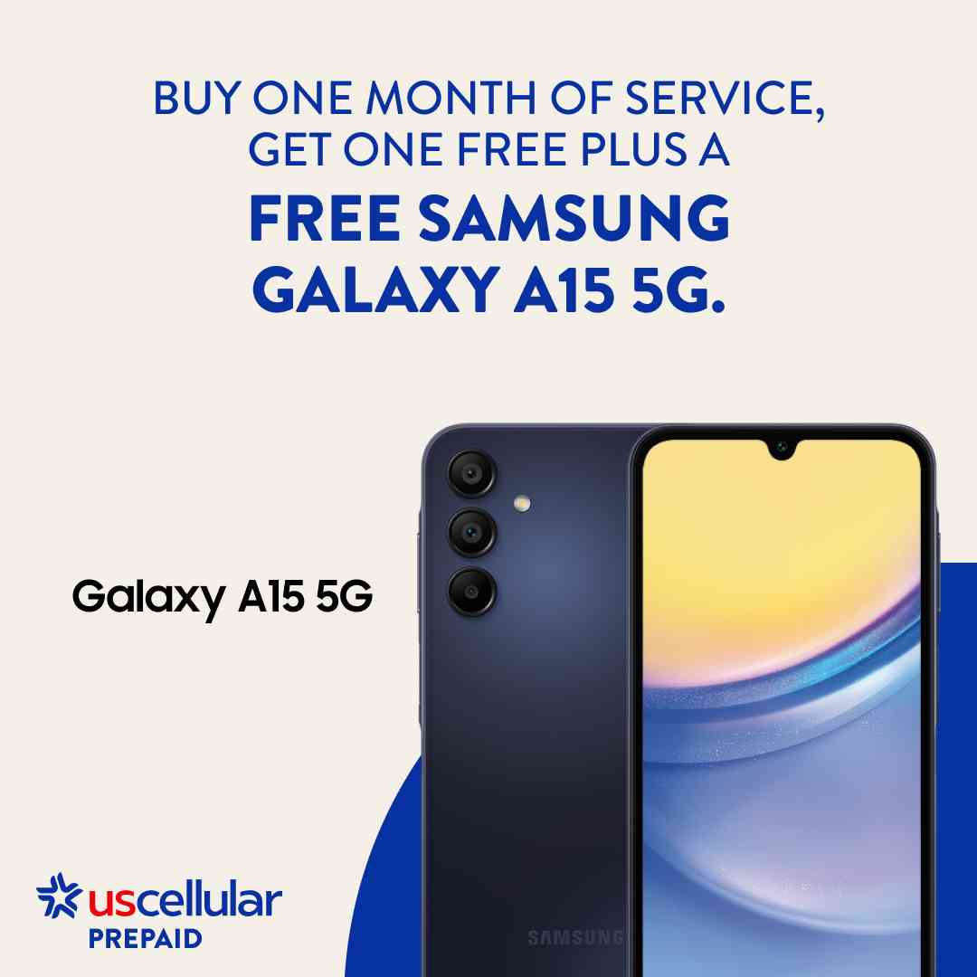 BUY ONE MONTH OF SERVICE,  GET ONE FREE PLUS A FREE SAMSUNG GALAXY A15 5G.